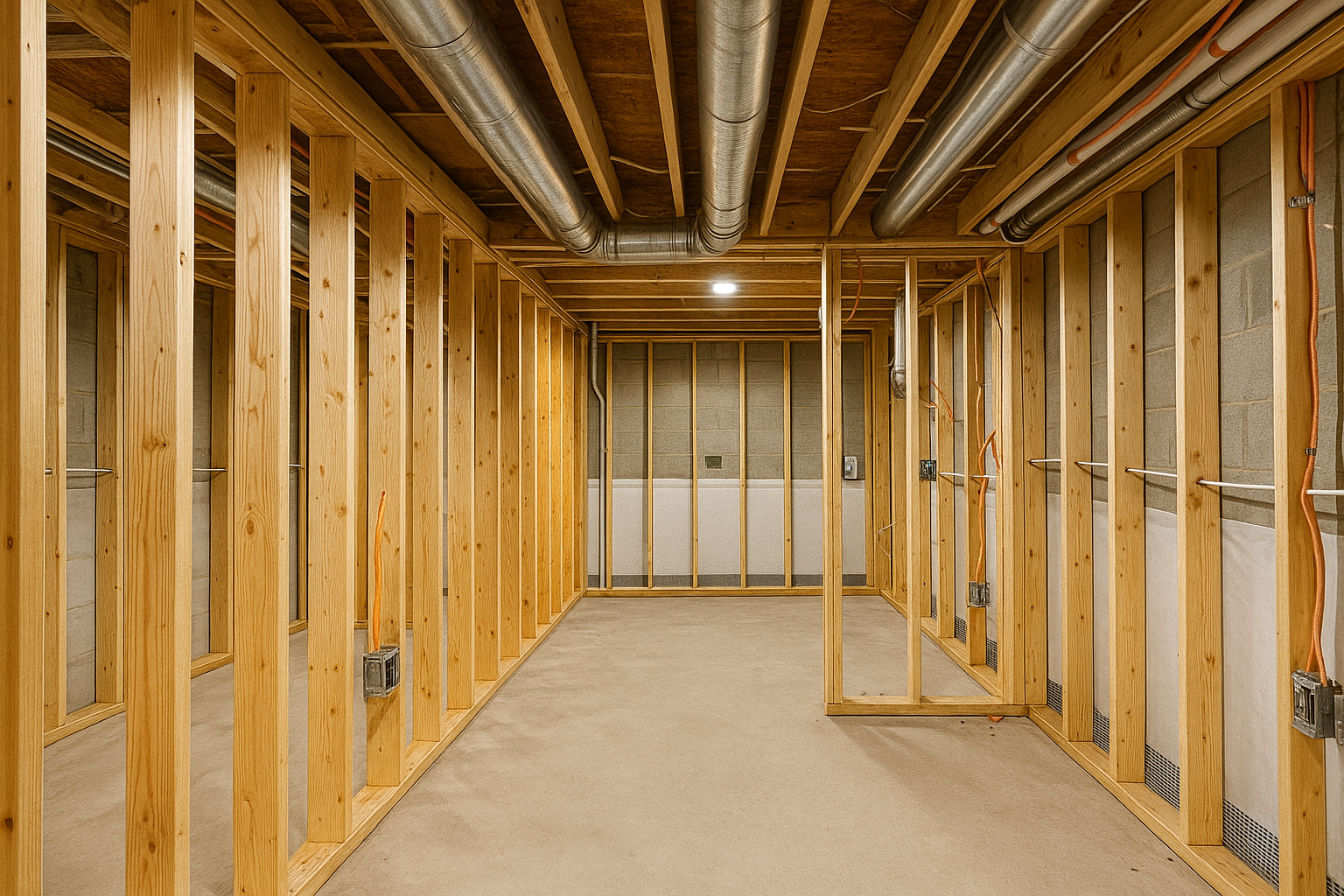 Basement framing and systems